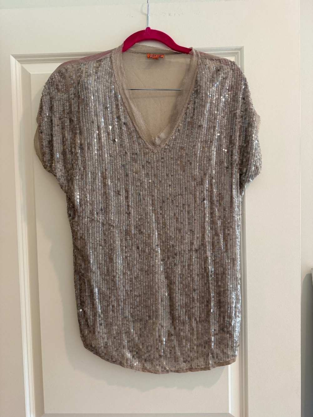 Chan Luu Sequin Sheer T-shirt
